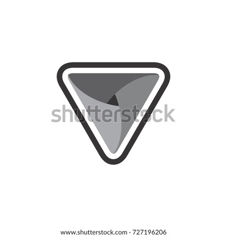 Recycle Triangle logo design vector