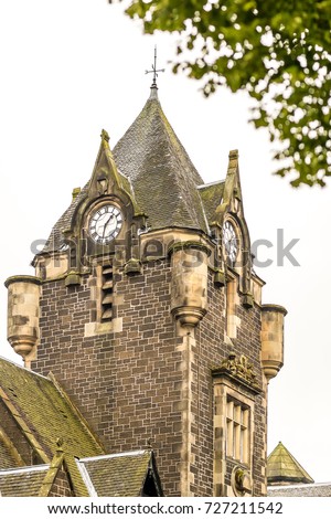 Details of old gothic center of Stirling, Scotland, UK