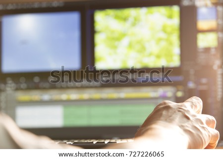 filmmaker editing his project
