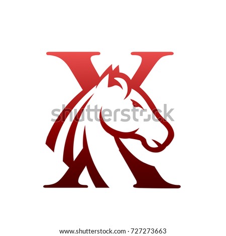 Red Horse Initial X Consulting Logo
