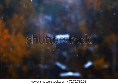 Bokeh blur background, sad autumn