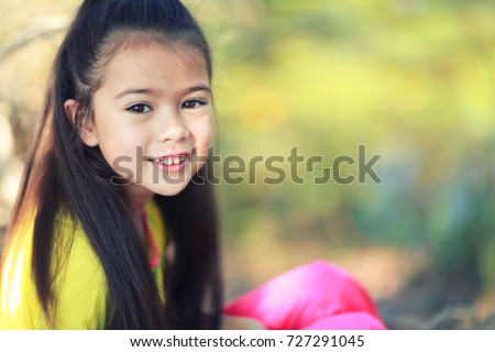 Cute girl  with Vietnam culture traditional