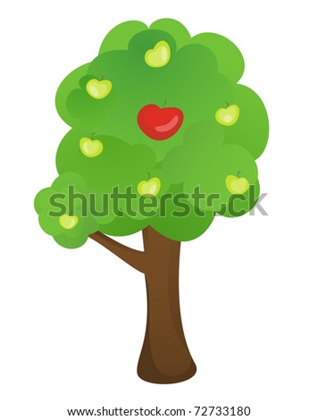 Apple tree (vector version)