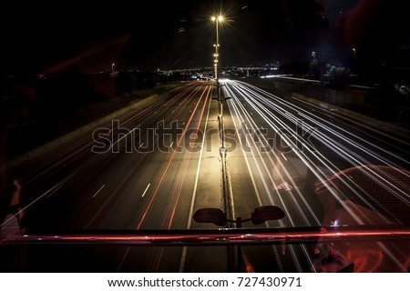 Highway Streaks of light