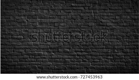 Black brick wall texture, brick surface for background. Vintage wallpaper. Royalty-Free Stock Photo #727453963