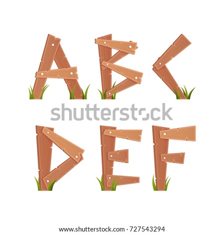 Wooden Letters - Set 1 of 4