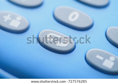 Close up Detail of a Calculator Keyboard,  Selective Focus on the Numbers on Keyboard