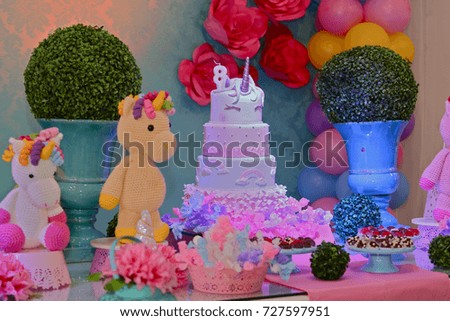 sweet cakes and decoration for children's parties and weddings
