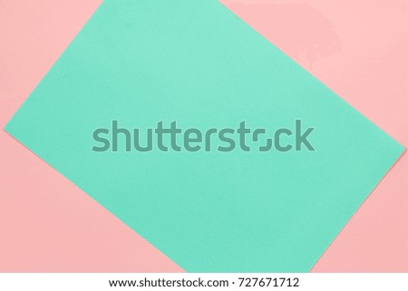 Colorful of soft green and pink paper background.