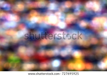 Blur abstract bokeh background for overlay, Colorful defocused light