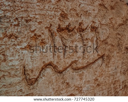 Old Arabic word carving on stone means (1326 Hijri Year )
