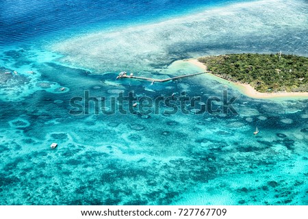 in  australia natuarl park the great reef from the high concept of paradise Royalty-Free Stock Photo #727767709