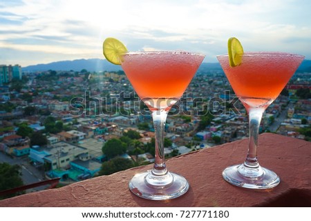 Pink Flamingo Cocktails in Cuba
