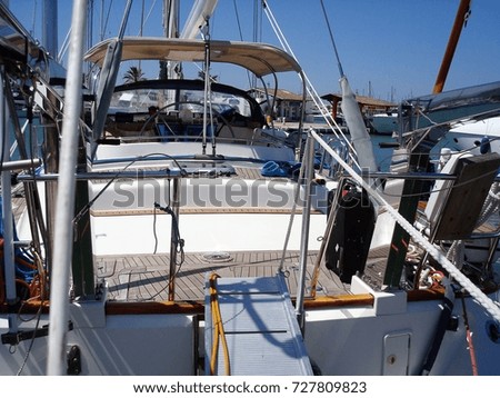 Luxury motor yacht on the dock. Motor yacht. Motorboat on the dock