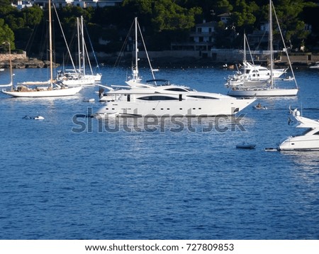 Luxury motor yacht on the dock. Motor yacht. Motorboat on the dock