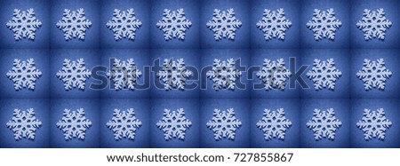  banner pattern snowflake on a blue background