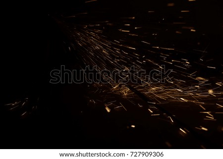 Sparks of welding