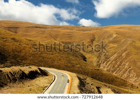 Dramatic Mountain Road of Friendship Highway En Route to Mount Everest in Tibet and Nepal