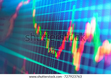 Stock market and other finance themes. Business analysis diagram. Finance background data graph. Finance concept. Share price candlestick chart. Price chart bars