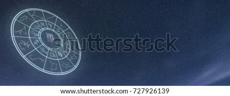 Light symbols of zodiac and horoscope circle, Scorpio Zodiac Sign