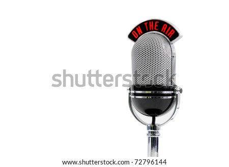 microphone isolated on white background Royalty-Free Stock Photo #72796144