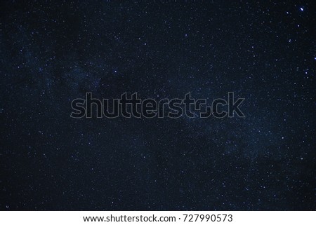 Milky Way galaxy at night with a mass of bright stars with copyspace area for space and astronomy designs and ideas