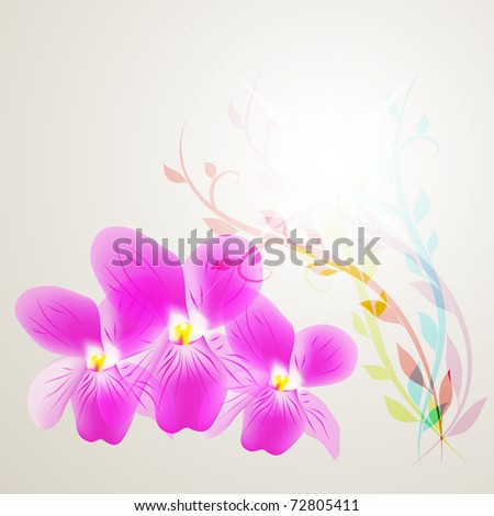 Abstract background with Viola flowers