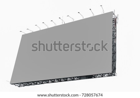 Close up of billboard isolated on white background,this Image for business concept.
