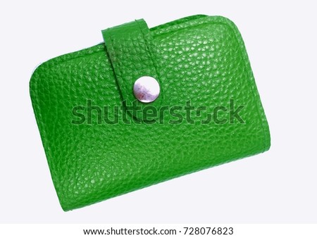 Leather money wallet isolate on white background