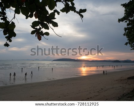 Sunset view at Krabi, Thailand