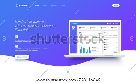 Website template for websites, or apps. Royalty-Free Stock Photo #728116645