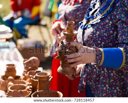 pottery from a seller on the market