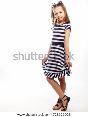 Picture of a funny little girl studio shot