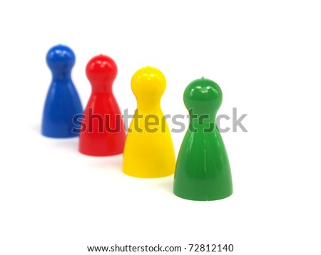 Colorful crowd on white background