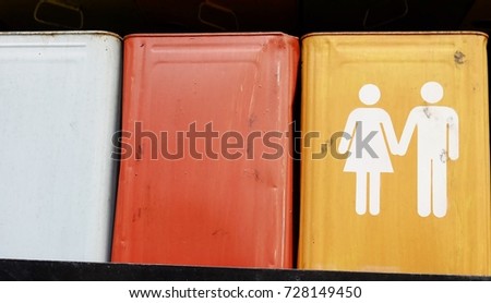 Men and women toilet sign.