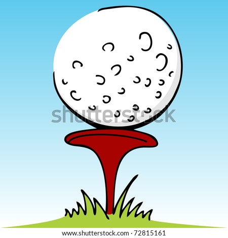 An image of a golf ball and divot.