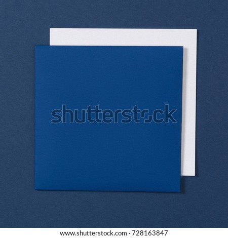 Envelopes, sheets of paper. Blue, white color mock-up layout of stationery, a template for brand identification . For presentations and portfolio of graphic designers