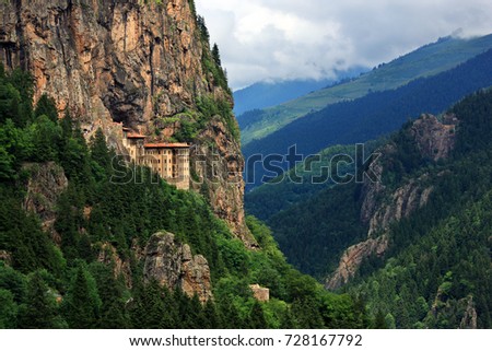 SUMELA MONASTERY, TURKEY.
Sumela monastery one of the most impressive sights in the whole Black Sea region, in Altindere Valley, Trabzon province, Turkey  Royalty-Free Stock Photo #728167792