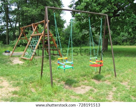 childrens playground  swings