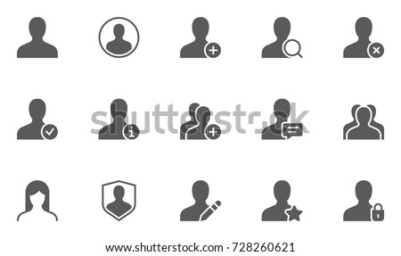 Users and Avatars Vector Icons. Teamwork and Businessman symbols. Royalty-Free Stock Photo #728260621