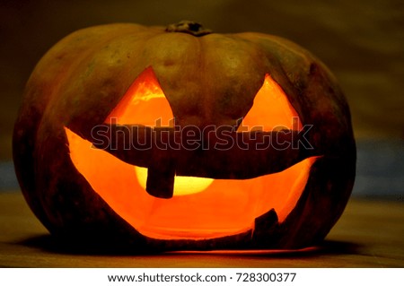 homemade carving pumpkin for halloween