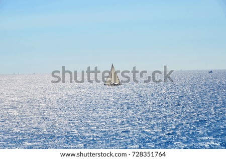 Sailboat in the sea 