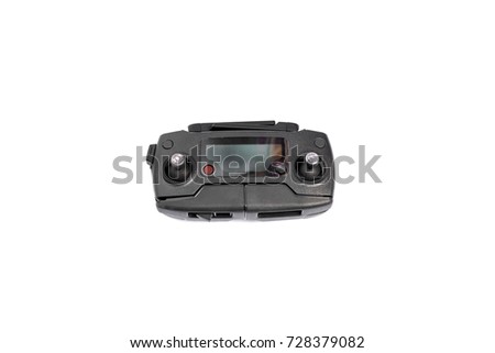 Drone remote control  isolated on white background.