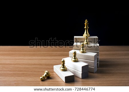 gold chess game in strategy plan with trade money financial business network and technology concept, ai and system, bitcoin cryptocurrency, world of dollar finance