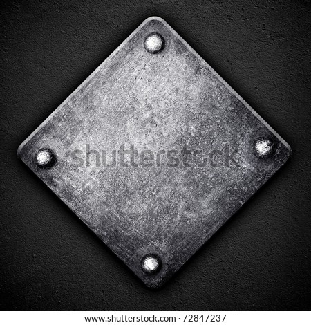 metal plate on wall
