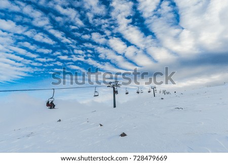Mountain landscape in the winter