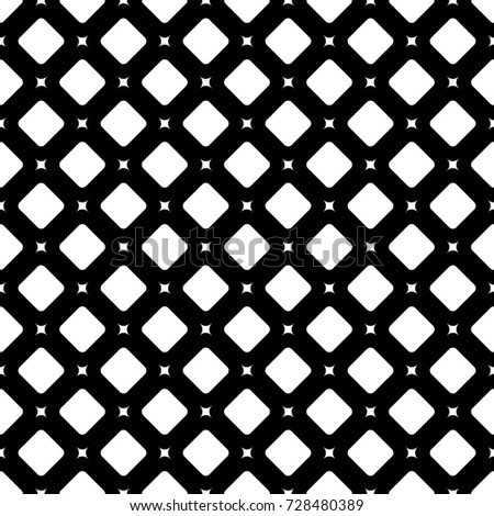 Rhombuses, crosses background. Seamless surface pattern design with diamonds ornament. Checks wallpaper. Ethnic mosaic motif. Crossed diagonal lines. Digital paper, textile print, page fill. Vector.