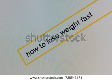 Photo of computer monitor where a person is looking for how to lose weight quickly.
