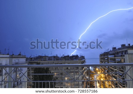 A lightning in the city
