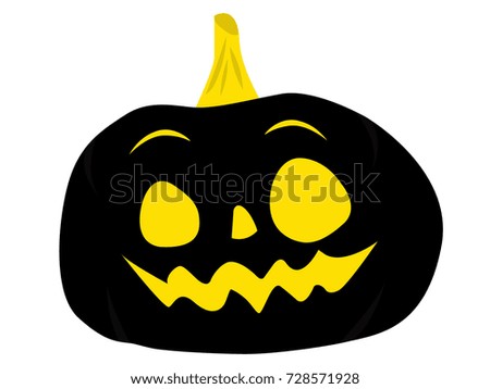 flat pumpkin Halloween vector
